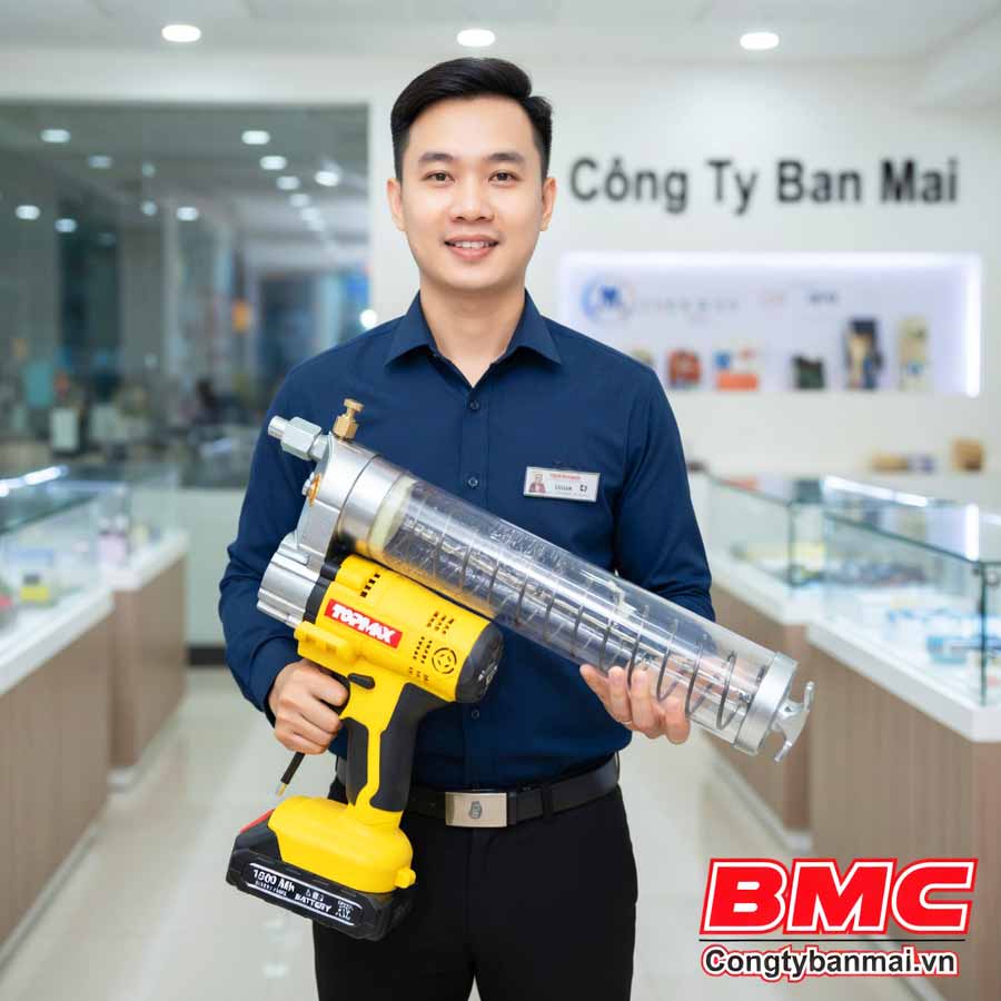 Súng bơm mỡ cầm tay dùng Pin sạc
