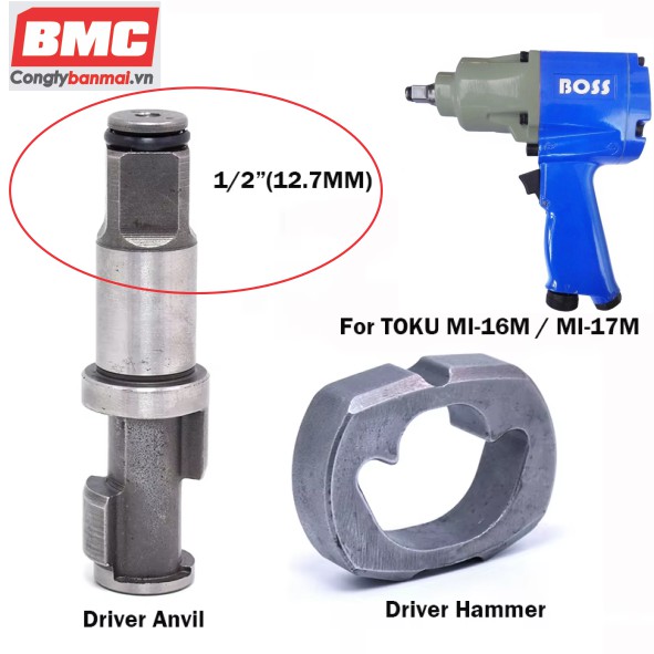 súng mở ốc bằng hơi 2 búa 1/2 inch