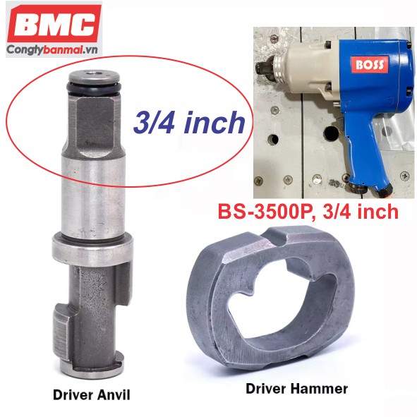 súng mở ốc bằng hơi 2 búa 3/4 inch