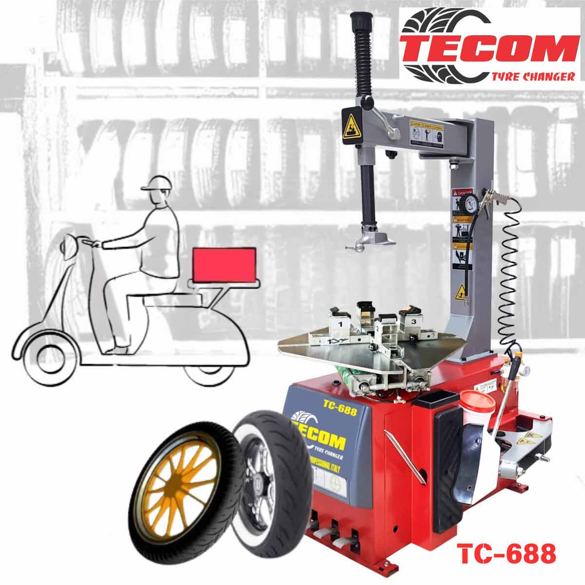 Tư vấn chọn máy ra vào lốp xe máy điện