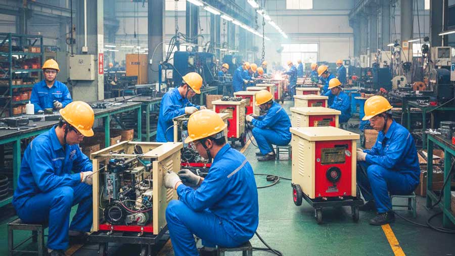 xưởng lắp ráp sản xuất máy hàn Tiến đạt