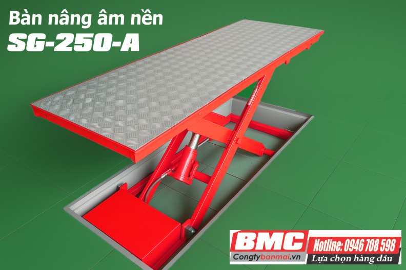 Bàn nâng xe máy lắp âm nền SG-250-A