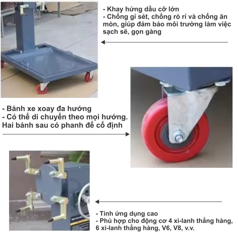 Bàn quay 360 độ tháo lắp động cơ 500 kg EF-500
