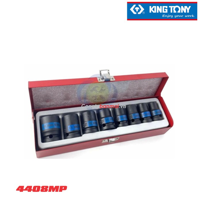 Bộ đầu khẩu tuýp 8 chi tiết Kingtony 4408MP cỡ 1/2 inch