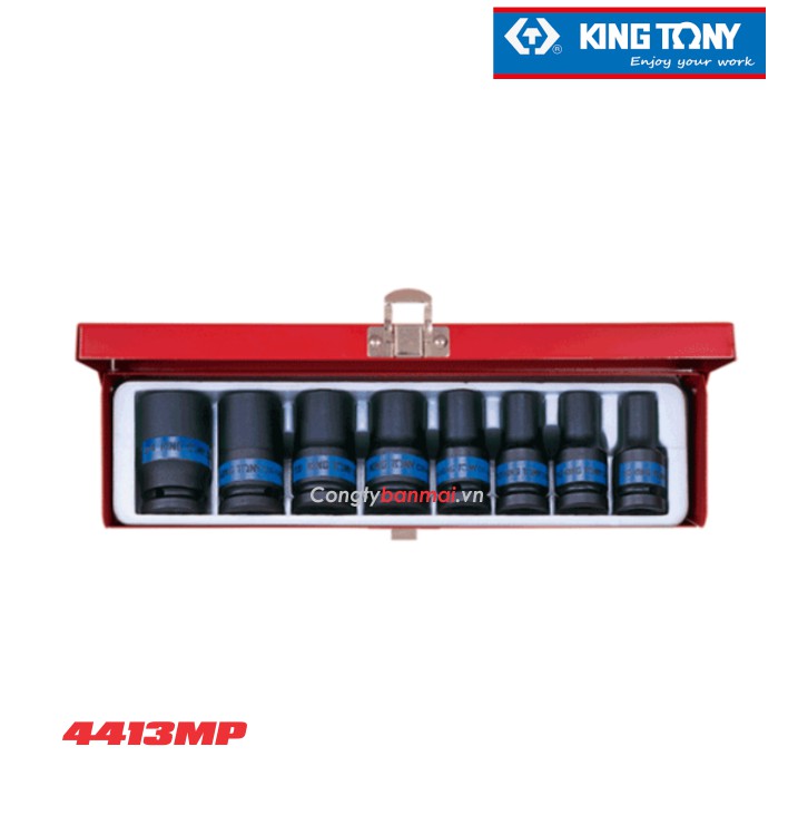 Bộ khẩu tuýp đen 4413 MP cỡ 1/2" - Kingtony