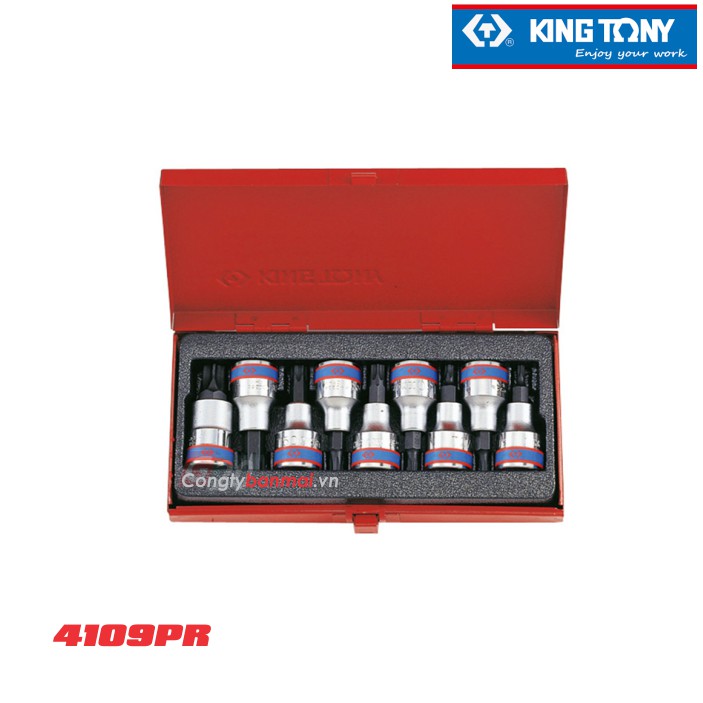 Bộ đầu khẩu tuýp lục giác sao 1/2 inch 4109PR- Kingtony