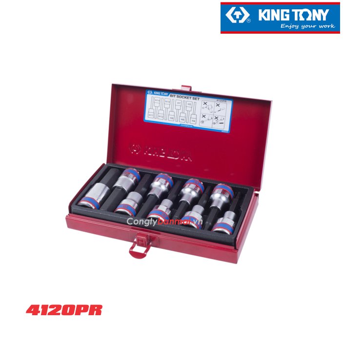 Bộ khẩu lắp lục giác 1/2'' Kingtony 4120PR