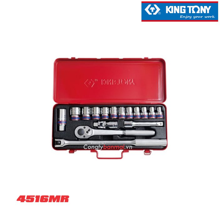 Bộ khẩu tuýp lục giác 1/2'' Kingtony 4516MR