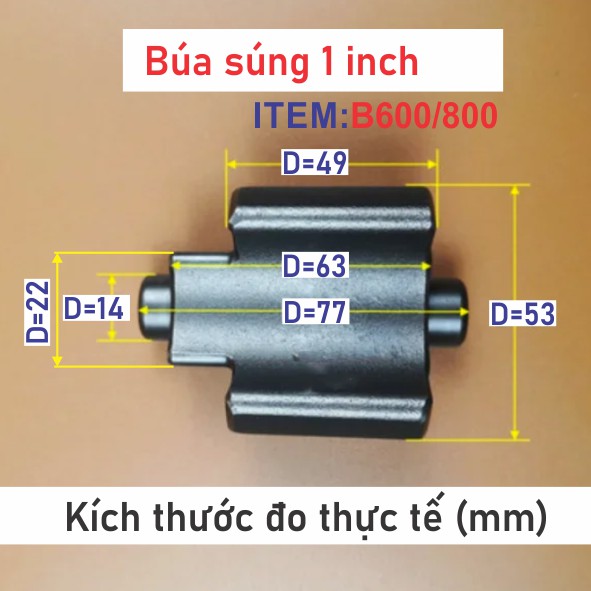 búa súng bắn bulong hơi 1 inch