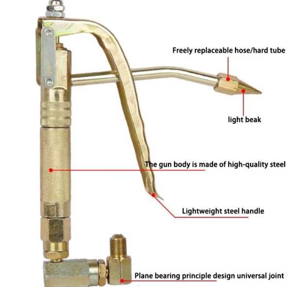 Cấu tạo súng bơm mỡ khí nén H-200