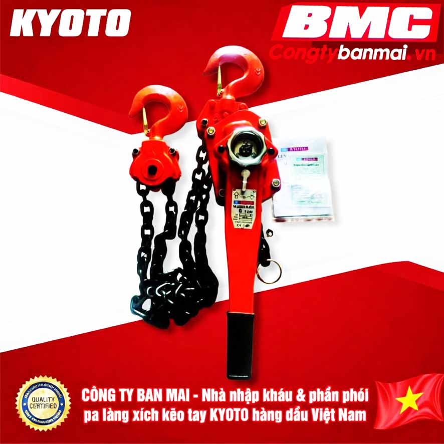 Công Ty Ban Mai là nhà nhập khẩu và phân phối pa lăng xích kéo tay Kyoto tại thị trường Việt Nam.