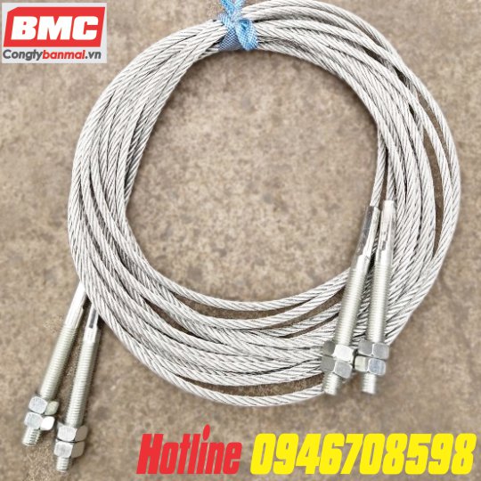 Dây cáp cầu nâng ô tô 2 trụ