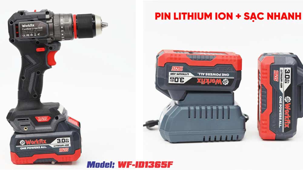 Địa chỉ uy tín mua máy khoan pin Workfix 13mm WF-ID1365F