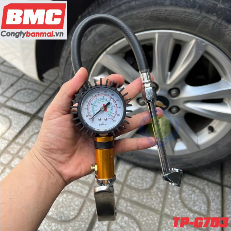 Đồng hồ bơm lốp xe máy ô tô Topmax TP-G703