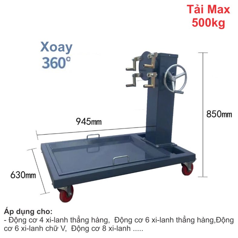 Giá xoay treo quay tháo lắp động cơ 500 kg xoay 360 độ EF-500