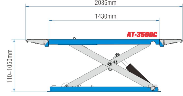 Hình ảnh cầu nâng bụng di động 3,5 tấn Autolift AT-3500C
