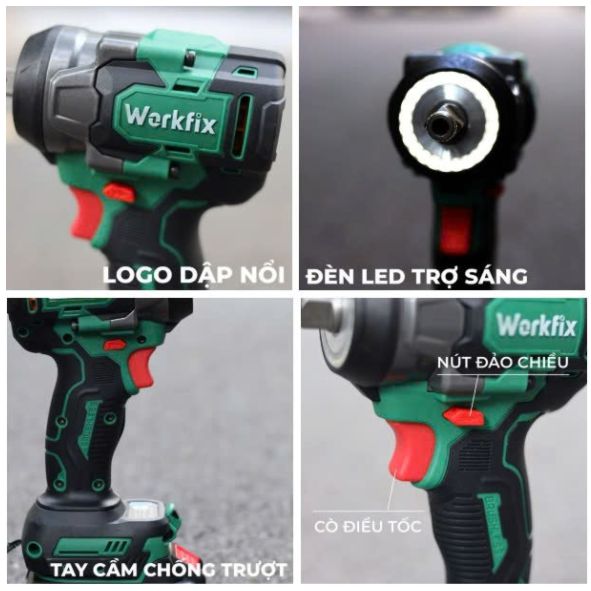 Hình ảnh máy siết bu lông pin giá rẻ 1/2 inch WF-IW470N