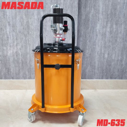 Hình ảnh máy bơm mỡ bò bằng hơi 35 lít Masada MD-635