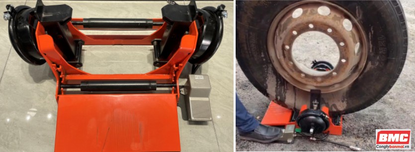 Hình ảnh máy ép lốp xe tải khí nén