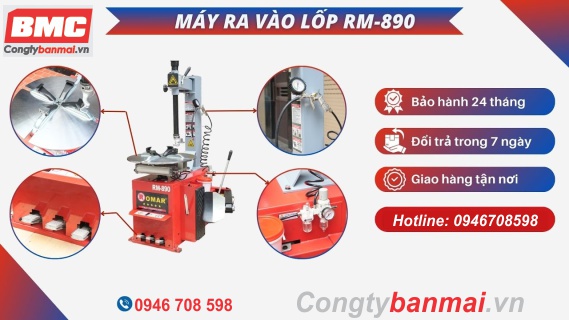 Hình ảnh máy ra vào lốp xe máy RM-890