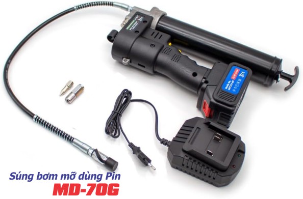 Hình ảnh súng bơm mỡ dùng cầm tay dùng Pin TOPMAX MD-70G