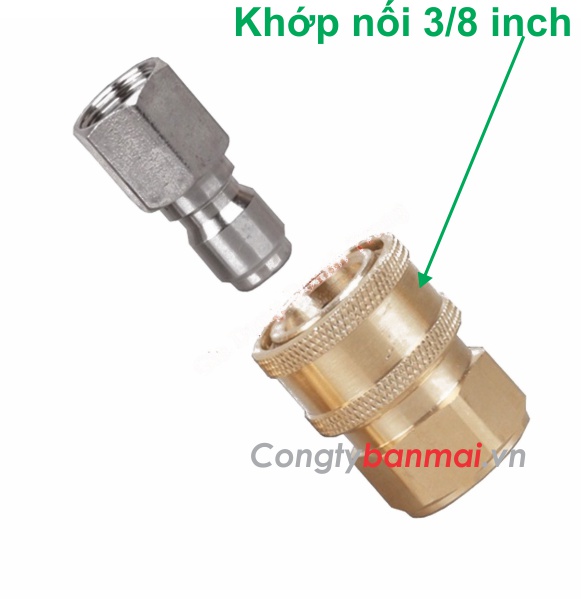 khớp nối nhanh dây súng 3/8 inch, nối nhanh 3/8 inch ren trong, đầu nối nhanh dây và súng rửa xe 3/8 inch