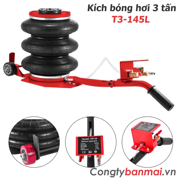 kích bóng hơi 3 tấn dùng khí nén