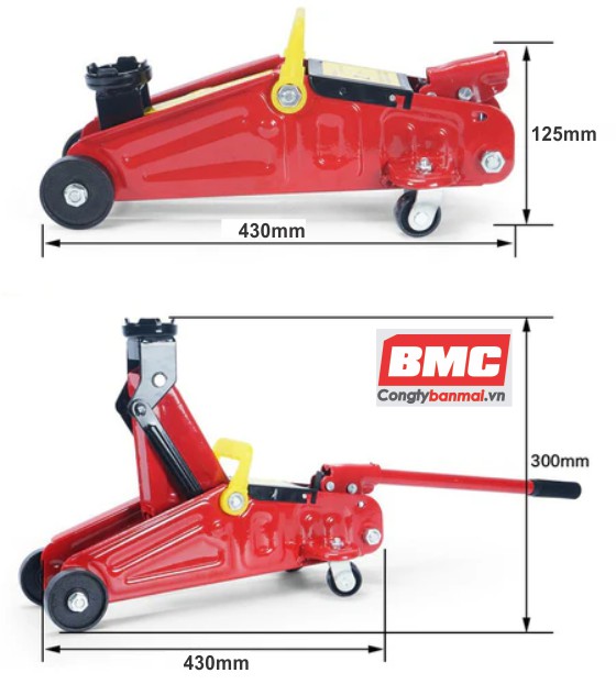 kích thước kích đội cá sấu 2 tấn S-330