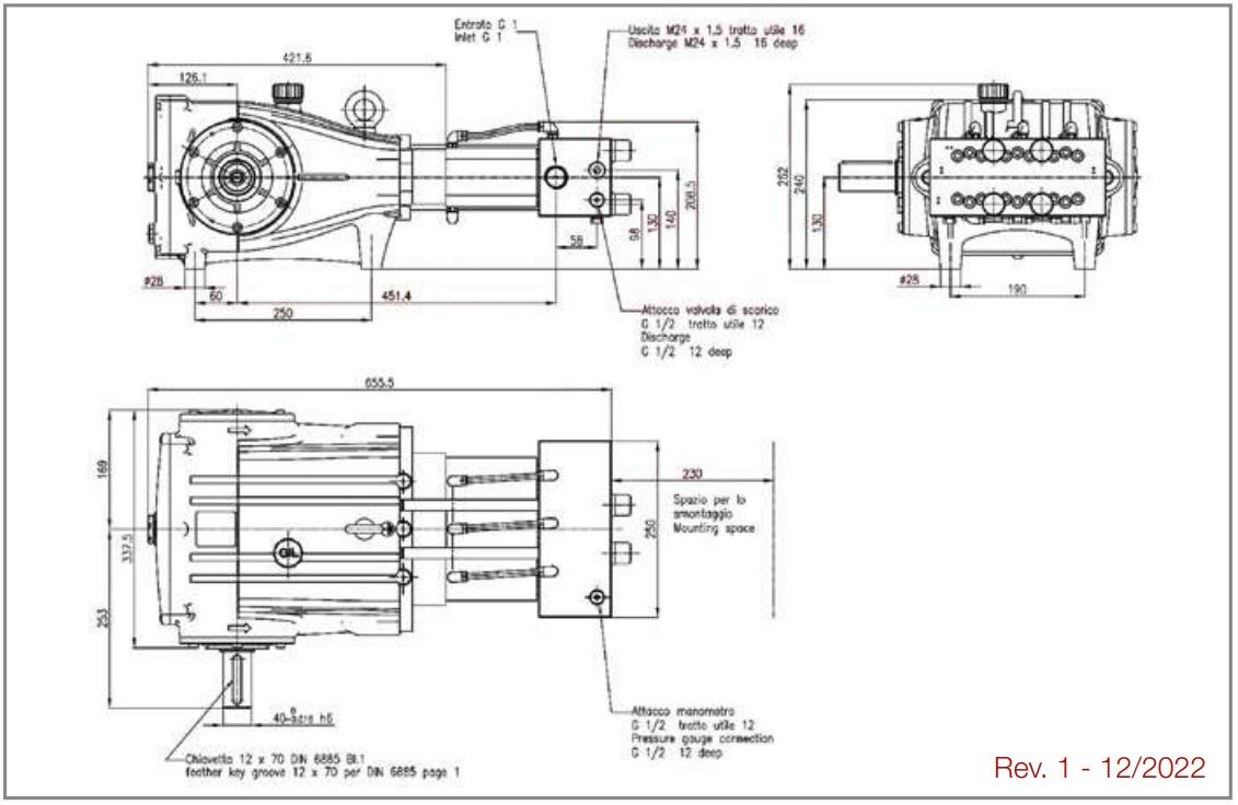 Thông số lắp đặt đầu bơm siêu áp TXX