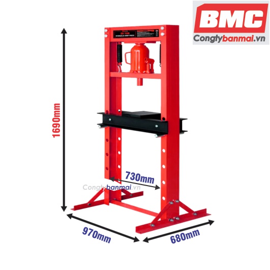 kích thước máy ép thuỷ lực 20 tấn dùng tay