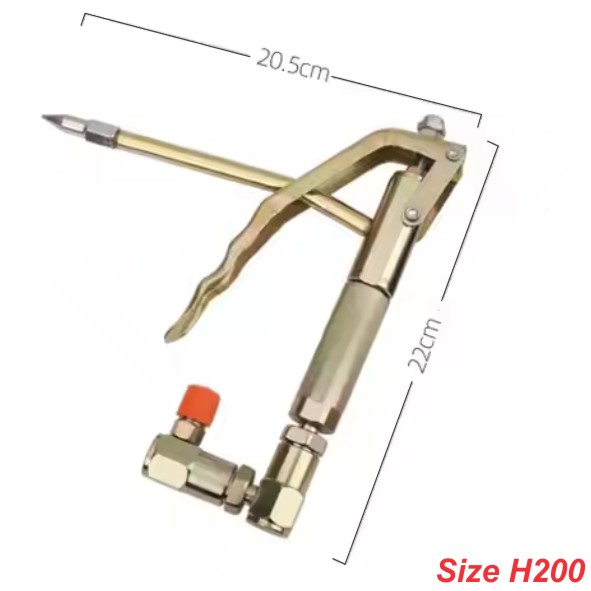 Kích thước súng bơm mỡ hơi H-200