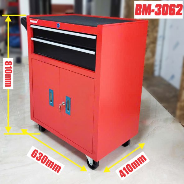 Kích thước Tủ đồ nghề 2 ngăn kéo và 1 hộc 2 cánh BM-3062
