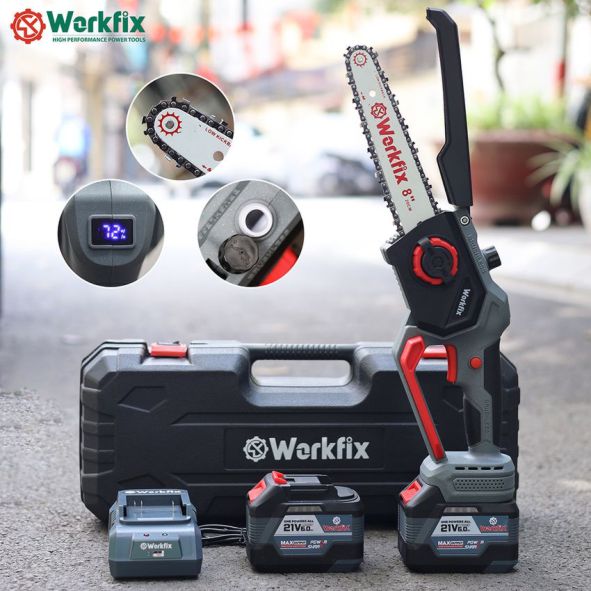 Máy cưa xích chạy Pin cầm tay Workfix WF-CS08BL