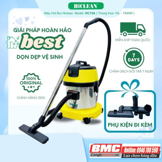 Máy hút bụi Hiclean 15 lít HC-15A