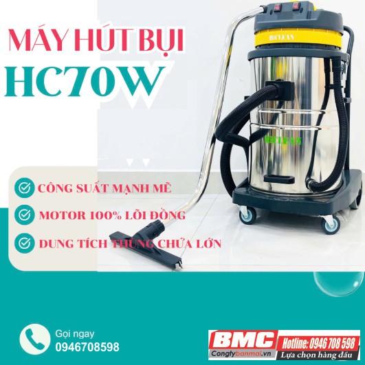 Máy Hút Bụi HiClean 70 Lít HC-70W