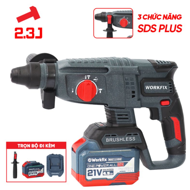 Máy khoan bê tông dùng pin Workfix WF-RH2326BL