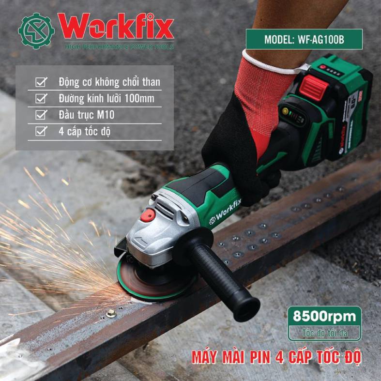 Máy mài góc dùng Pin Workfix WF-AG100B