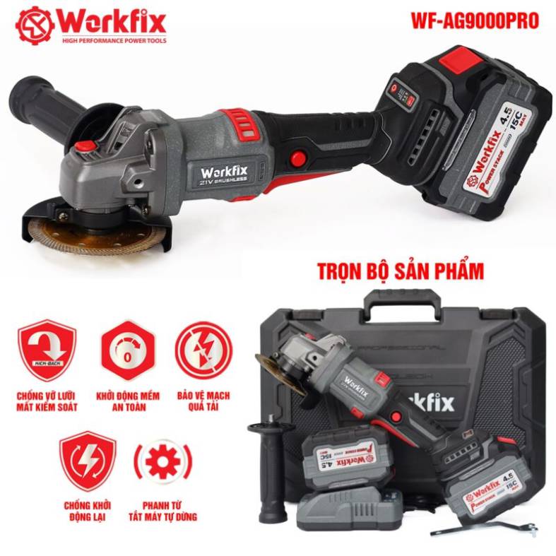 Máy mài góc Pin Workfix WF-AG9000PRO