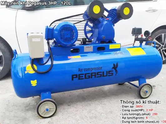 Máy nén hơi Pegasus 3HP TM-V-0.25/8-120L(380V)