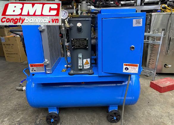 máy nén hơi trục vít di động 7.5kw biến tần G10A điện 220V