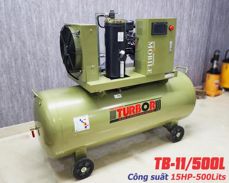 Máy nén hơi trục vít di động TurBor TB-11/500L Công suất 11 Kw