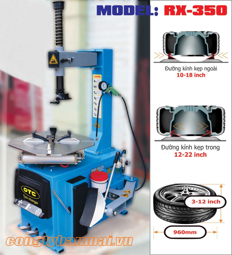 Máy ra vào lốp RX-350 nhãn hiệu OTC