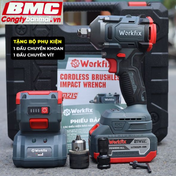 Máy siết bu lông dùng pin Workfix IW360N