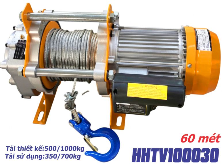 Máy tời điện 500/1000kg 100 mét cáp