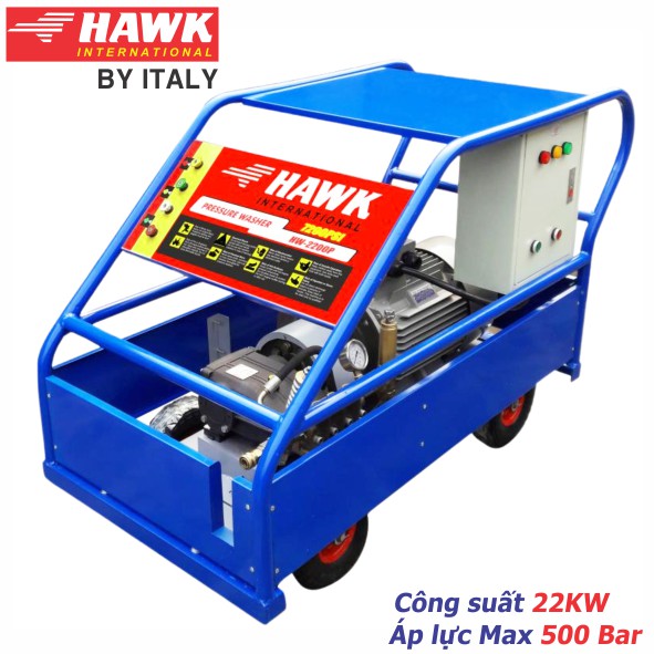 Máy phun rửa công nghiệp siêu áp HW-2200P công suất 22 KW áp lực 500 Bar