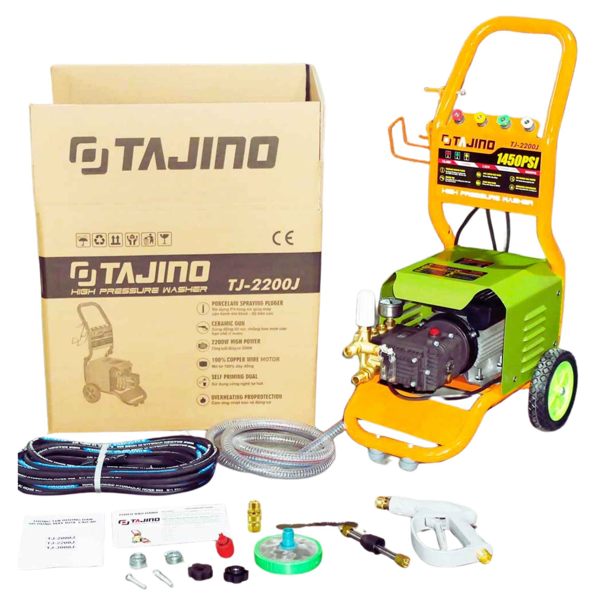 Máy xịt rửa xe cao áp Tajino TJ-2000J