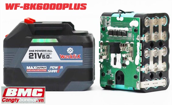 Địa chỉ uy tín mua pin 15 Cell 21V-6.0Ah WF-BK6000PLUS