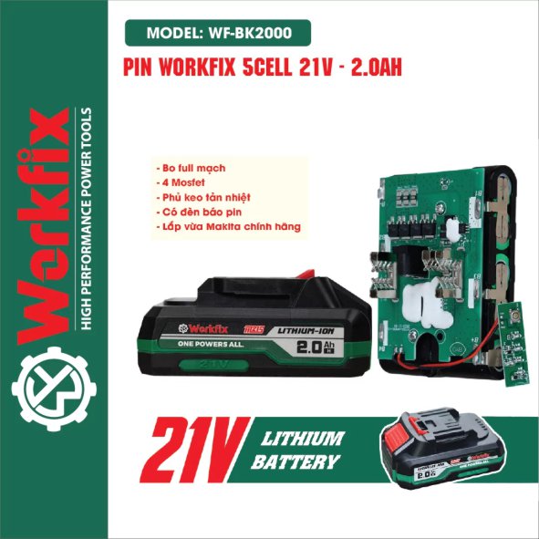 mua Pin 5 Cell 21V - 2.0ah WF-BK2000 uy tín tại công ty ban mai