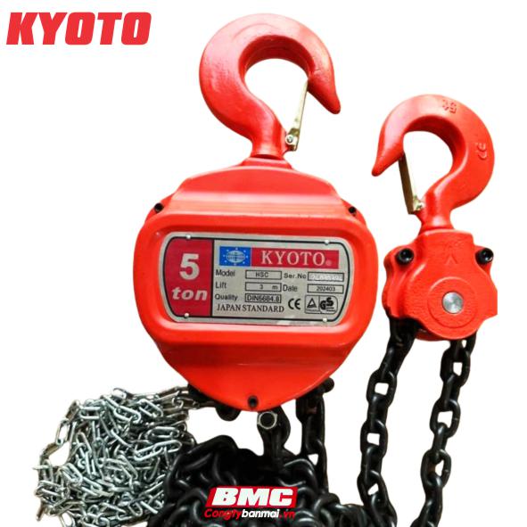 Pa lăng xích kéo tay Kyoto 5 tấn 5 mét HSC5050