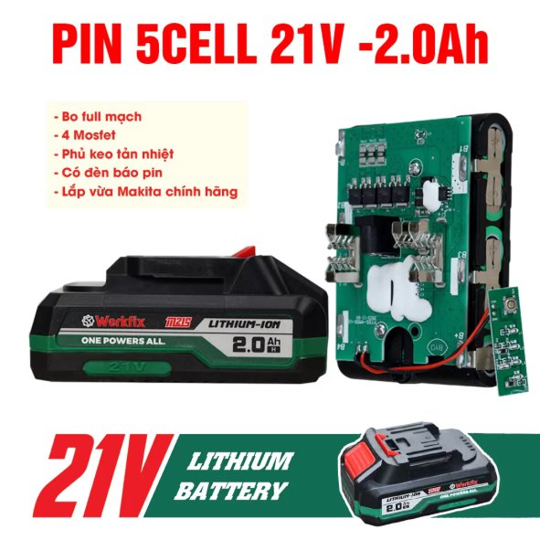 Pin 5 Cell 21V - 2.0ah